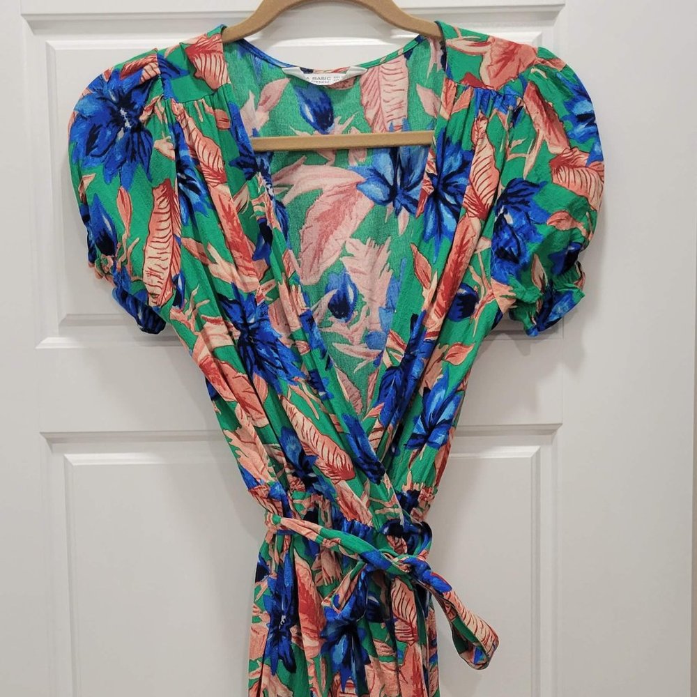Floral wrap dress